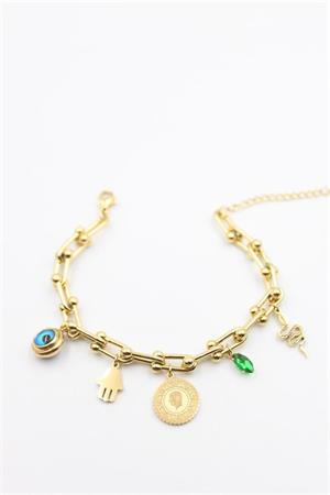 Charm Tfn Zincir Bileklik - Altın