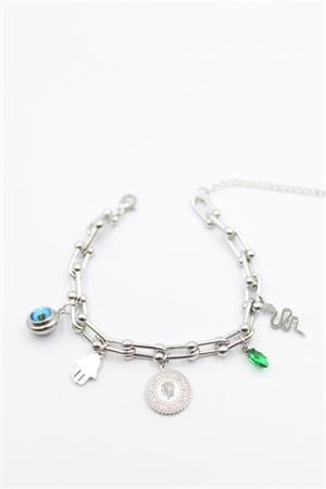 Charm Tfn Zincir Bileklik - Gümüş
