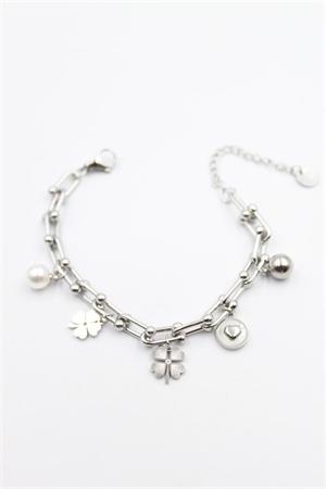 Charm Tfn Zincir Bileklik - Gümüş