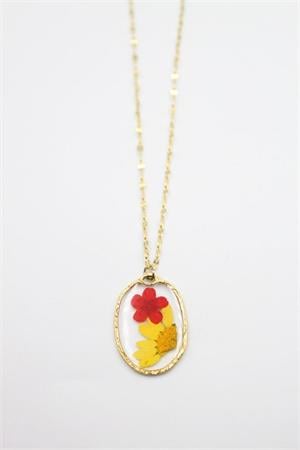 Çiçek Kolye - Altın