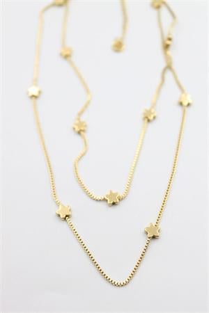 Çiçek Kolye-60 cm - Altın