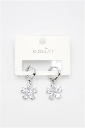 Çiçek Küpe - Beyaz