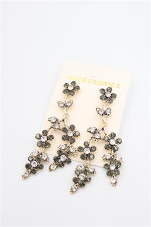 Çiçek Küpe - Siyah