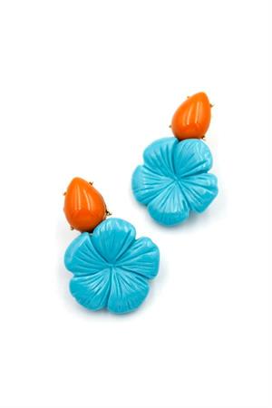 Çiçek Küpe - Turkuaz
