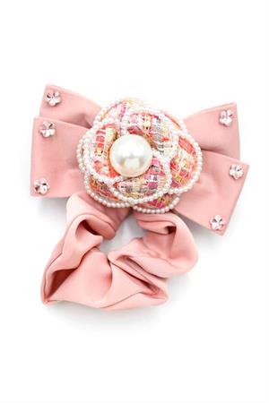 Çiçek Lastik Toka - Pembe