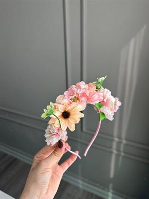 Çiçekli Festival Tacı - Pembe