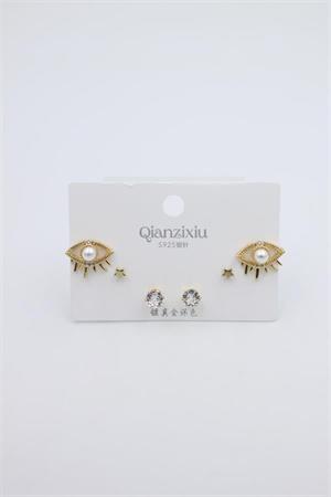 Çoklu Set Küpe - Altın