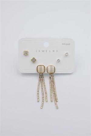 Çoklu Set Küpe - Altın