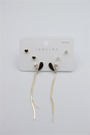 Çoklu Set Küpe - Altın