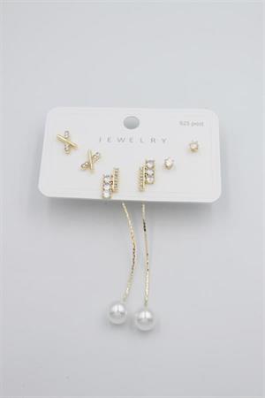 Çoklu Set Küpe - Altın