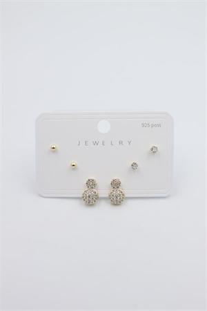 Çoklu Set Küpe - Altın