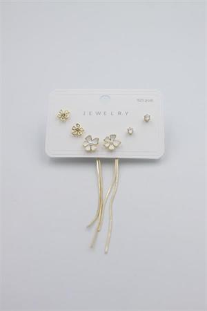 Çoklu Set Küpe - Altın