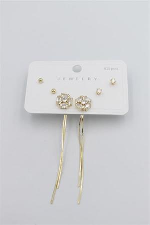 Çoklu Set Küpe - Altın