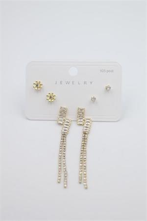 Çoklu Set Küpe - Altın