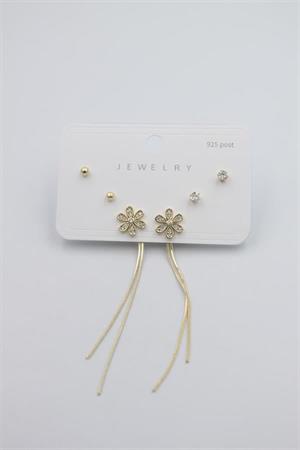 Çoklu Set Küpe - Altın