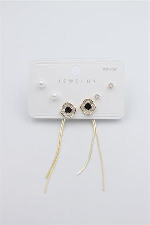 Çoklu Set Küpe - Altın