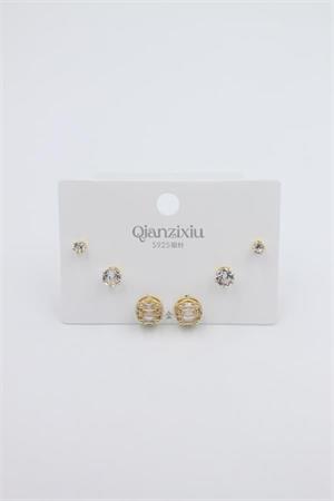 Çoklu Set Küpe - Altın