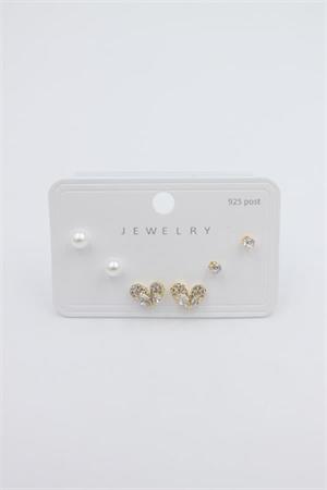 Çoklu Set Küpe - Altın