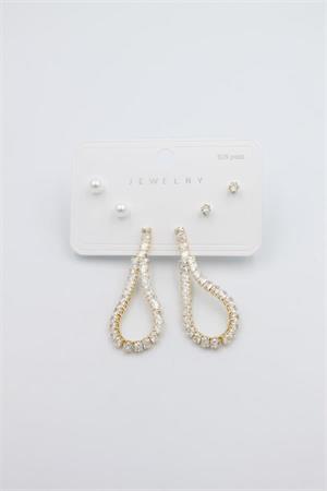 Çoklu Set Küpe - Altın