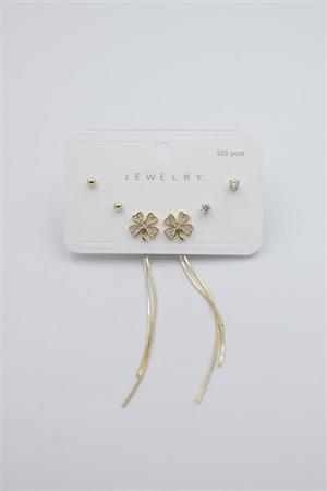 Çoklu Set Küpe - Altın