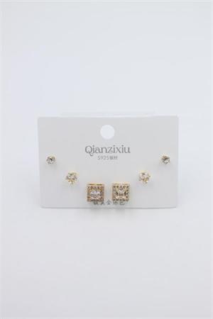 Çoklu Set Küpe - Altın