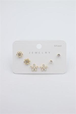 Çoklu Set Küpe - Altın