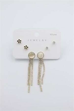 Çoklu Set Küpe - Altın