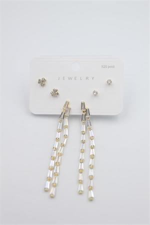 Çoklu Set Küpe - Altın