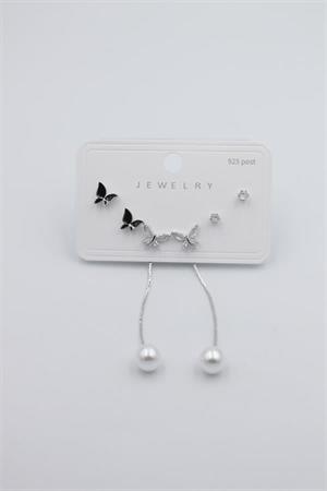 Çoklu Set Küpe - Gümüş