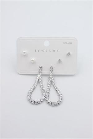 Çoklu Set Küpe - Gümüş