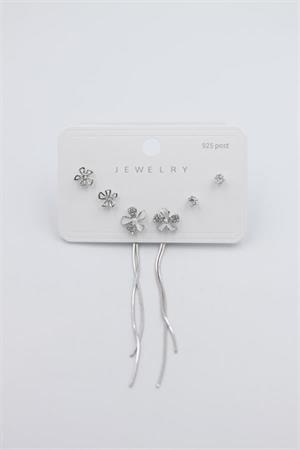 Çoklu Set Küpe - Gümüş