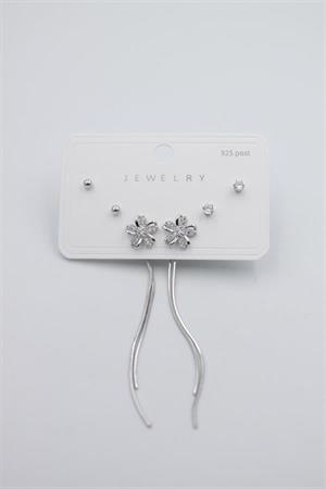 Çoklu Set Küpe - Gümüş