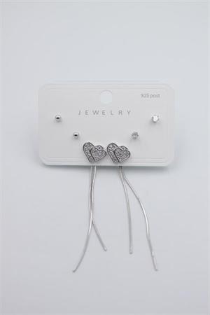 Çoklu Set Küpe - Gümüş