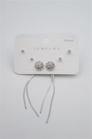 Çoklu Set Küpe - Gümüş