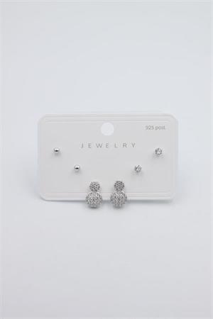 Çoklu Set Küpe - Gümüş