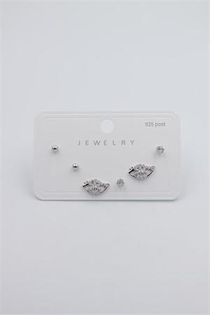 Çoklu Set Küpe - Gümüş