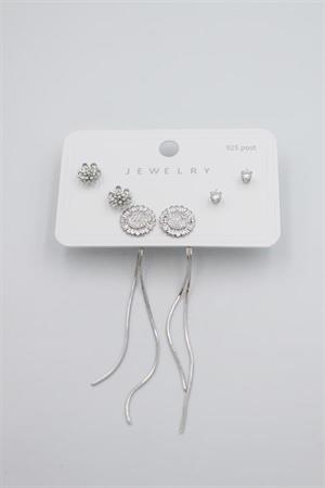 Çoklu Set Küpe - Gümüş