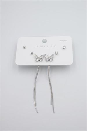 Çoklu Set Küpe - Gümüş