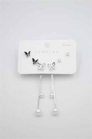 Çoklu Set Küpe - Gümüş