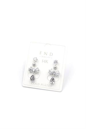 Çoklu Taşlı Küpe - Gümüş