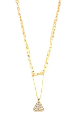 Çoklu Üçgen Kolye - Altın