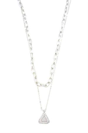 Çoklu Üçgen Kolye - Gümüş