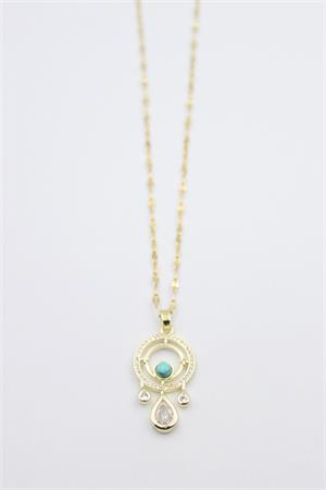 Damla Taşlı Kolye - Altın