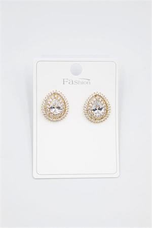 Damla Taşlı Küpe - Altın