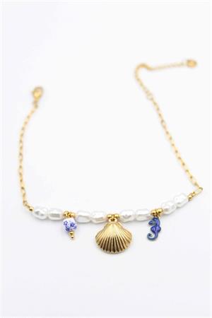 Deniz Kabuğu Halhal - Altın