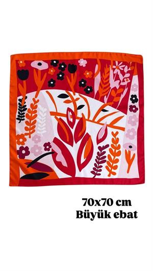 Desenli Fular 70X70 - ÇOK RENKLİ