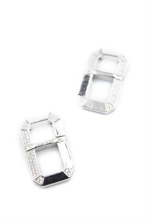 Dikdörtgen Küpe - Gümüş