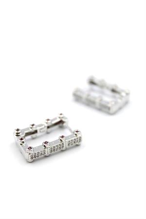 Dikdörtgen Küpe - Gümüş