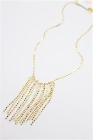 Ezme Zincir Sallantılı Kolye - Altın