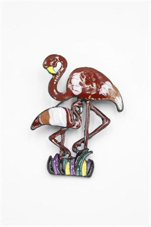 Flamingo Broş - Bordo